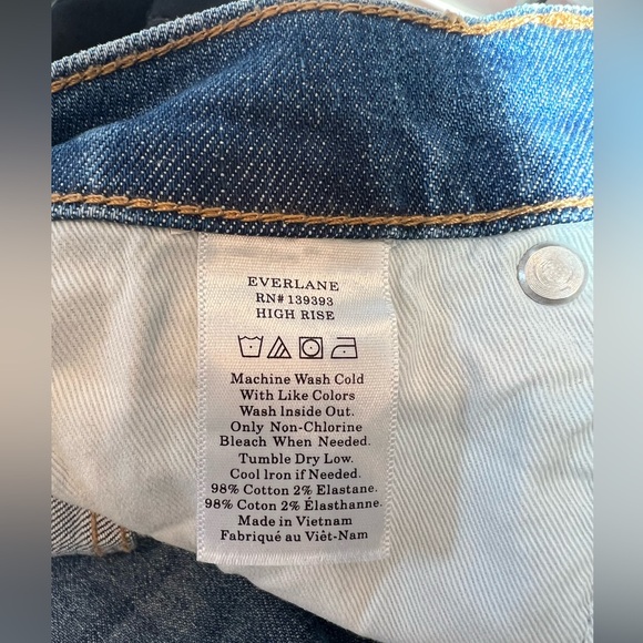 EVERLANE high rise skinny jean size: 28 ankle - Picture 3 of 5